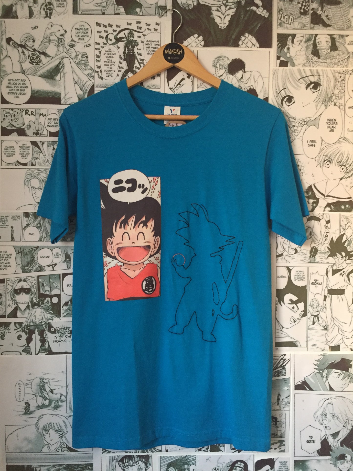 Remera Goku con bordado - Dragon ball