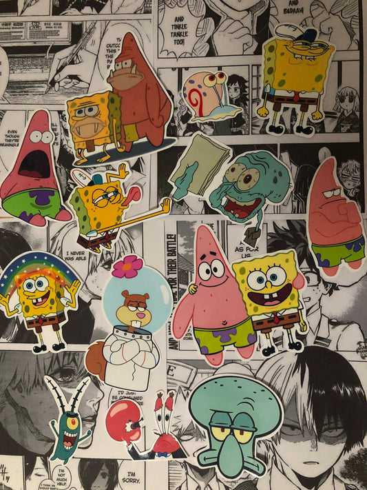 Stickers x13 Bob esponja