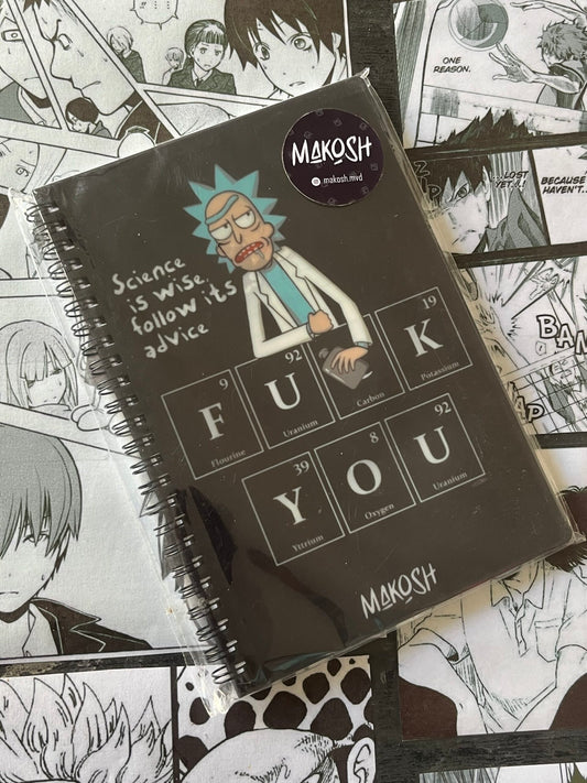 Cuaderno A5 Fuck you - Rick & Morty