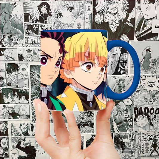 Taza Tanjiro, Inosuke y Zenitsu - Kimetsu no yaiba