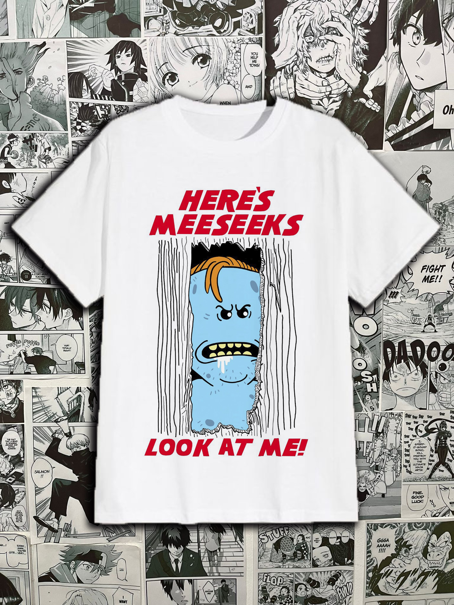 Remera Meeseek "el resplandor" - Rick and Morty